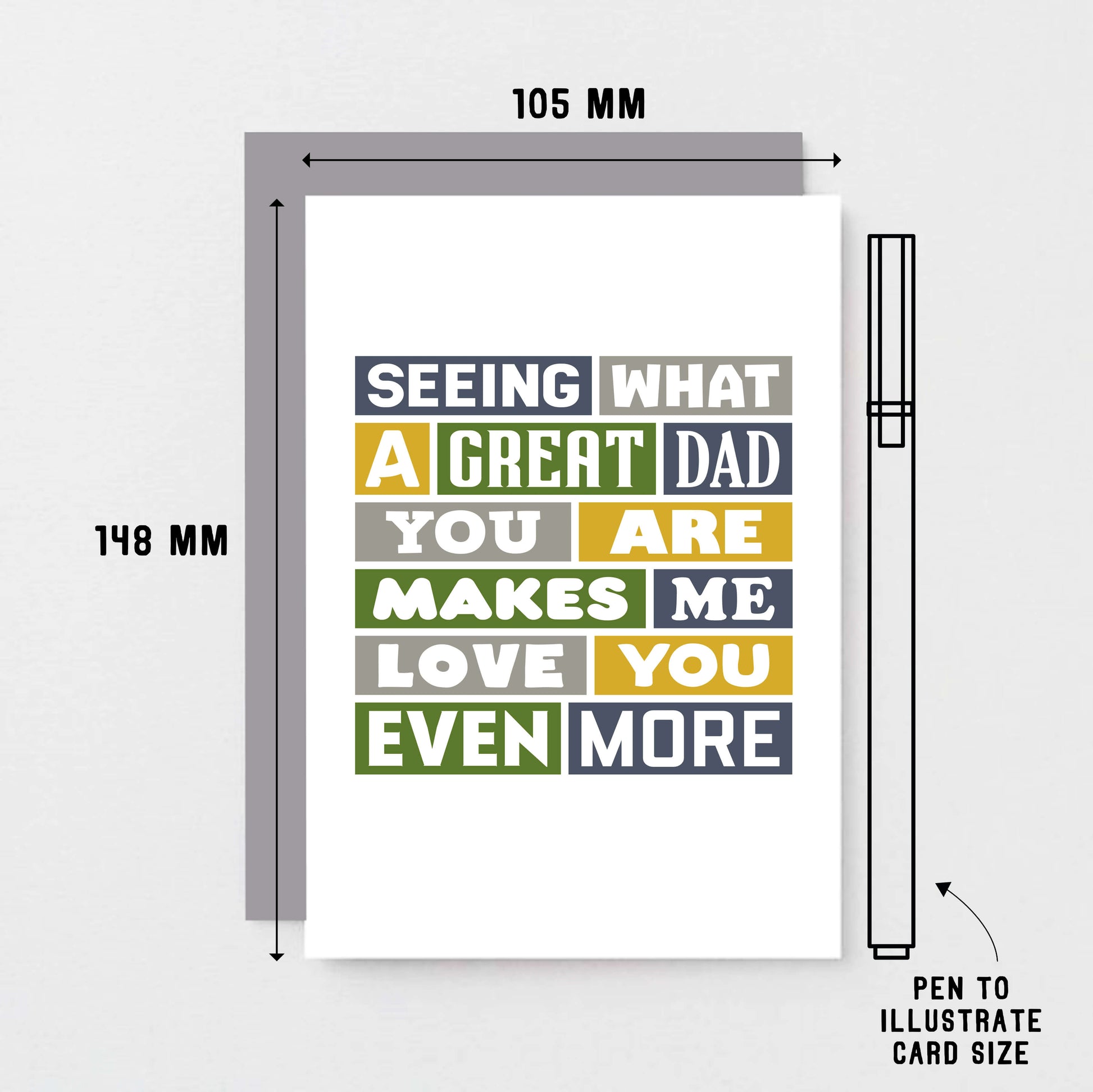 Dad Card From Partner by SixElevenCreations. Reads Seeing what a great dad you are makes me love you even more. Product Code SE0034A6