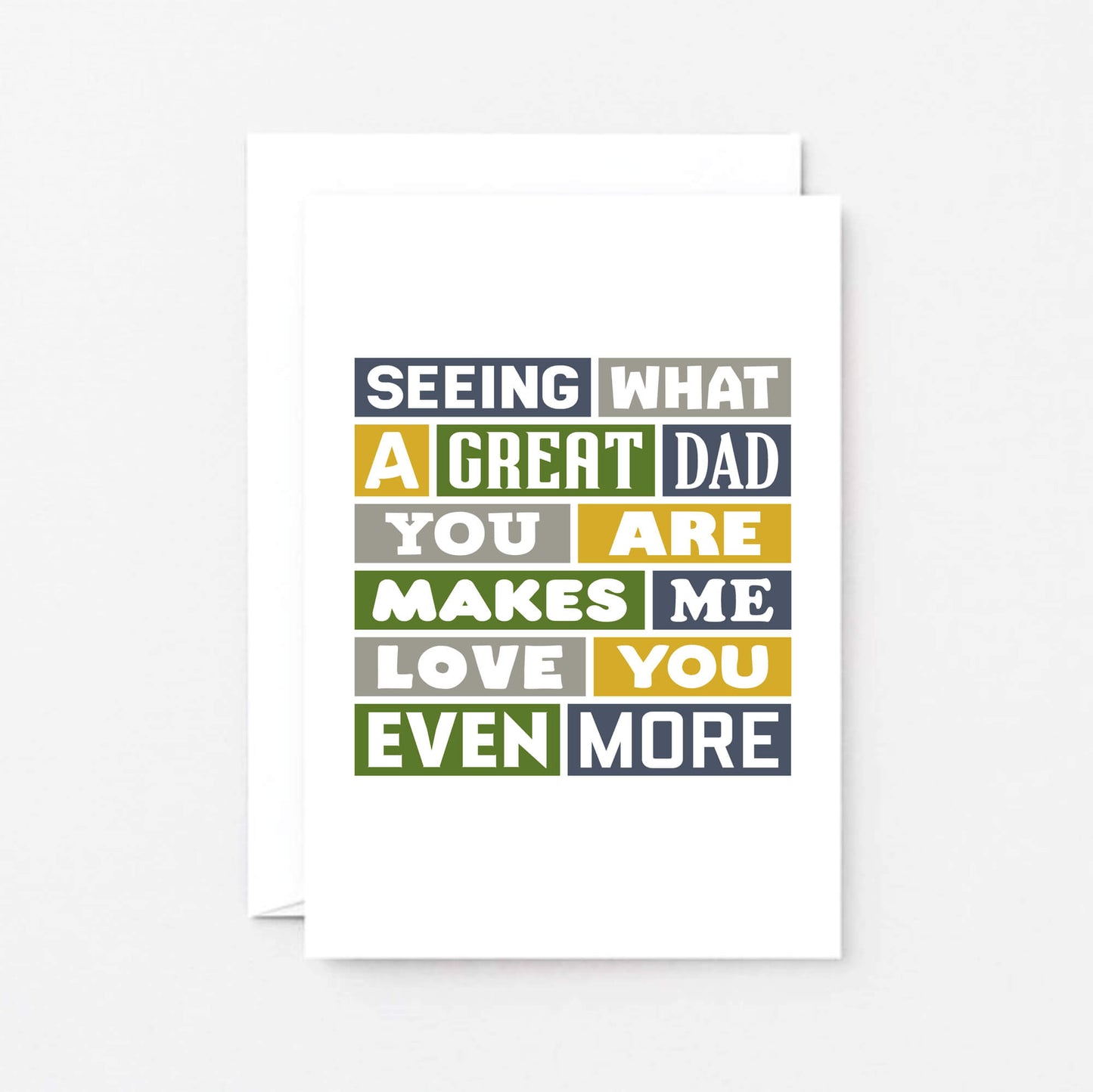 Dad Card From Partner by SixElevenCreations. Reads Seeing what a great dad you are makes me love you even more. Product Code SE0034A6