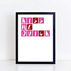 Kiss Me Quick Pink Wall Art by SixElevenCreations SEP0081