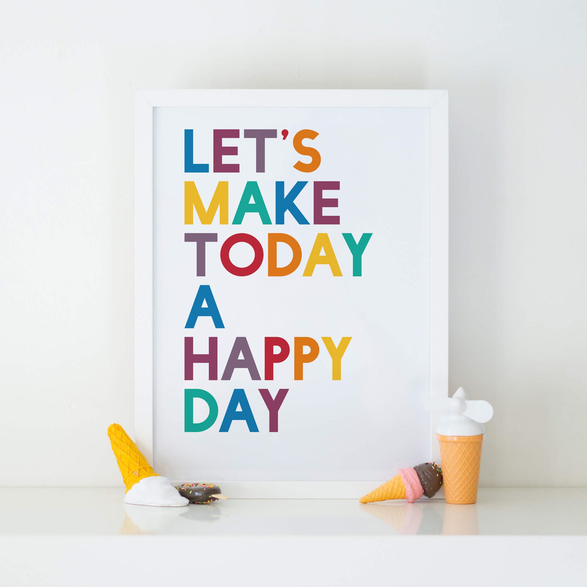 Let's Make Today A Happy Day Poster by SixElevenCreations. Product Code SEP0205