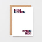 Love Card by SixElevenCreations. Reads Hey there Love You. Product Code SE0249A6