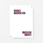 Love Card by SixElevenCreations. Reads Hey there Love You. Product Code SE0249A6