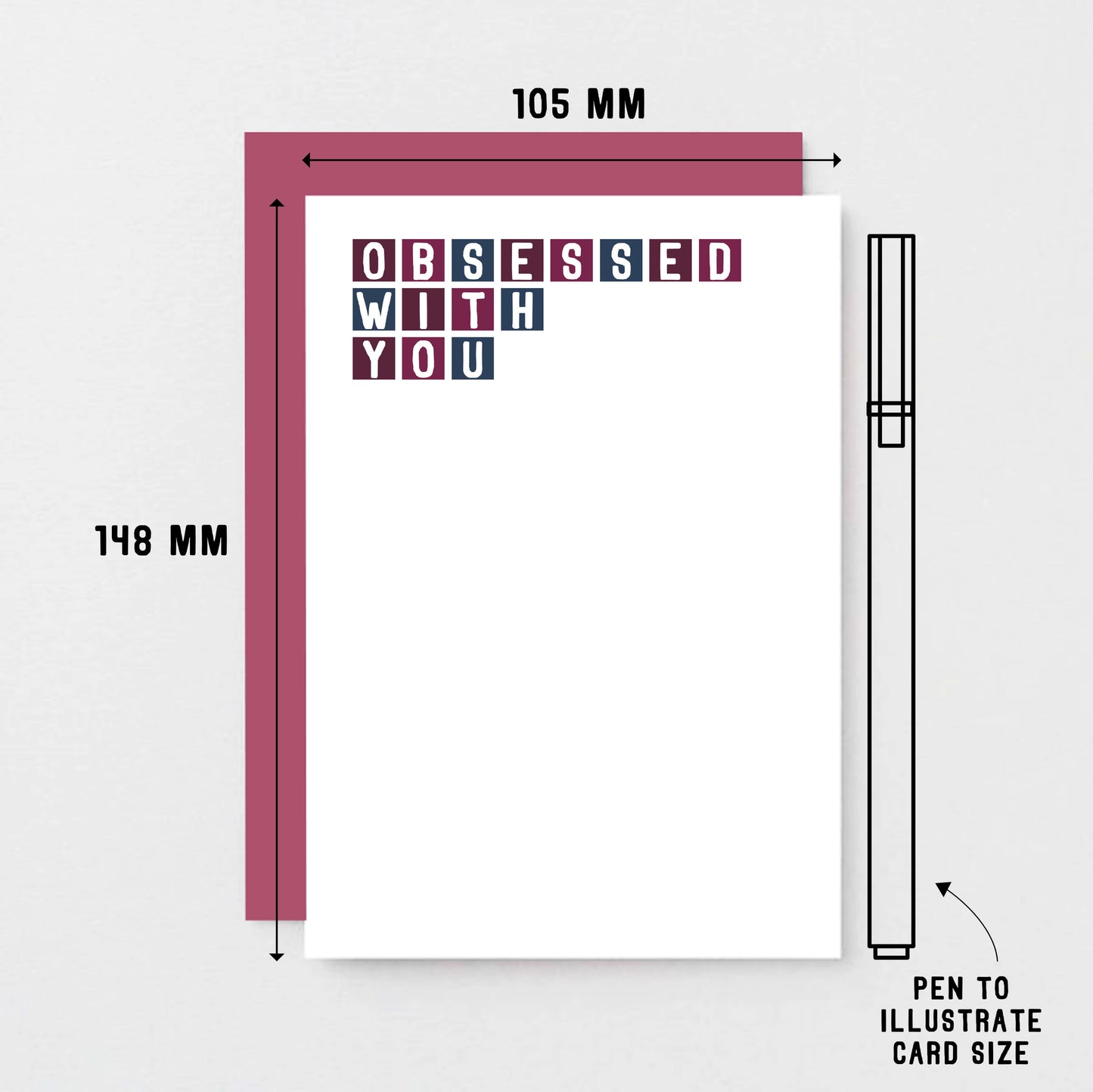 Obsessed With You Card by SixElevenCreations. Product Code SE0309A6