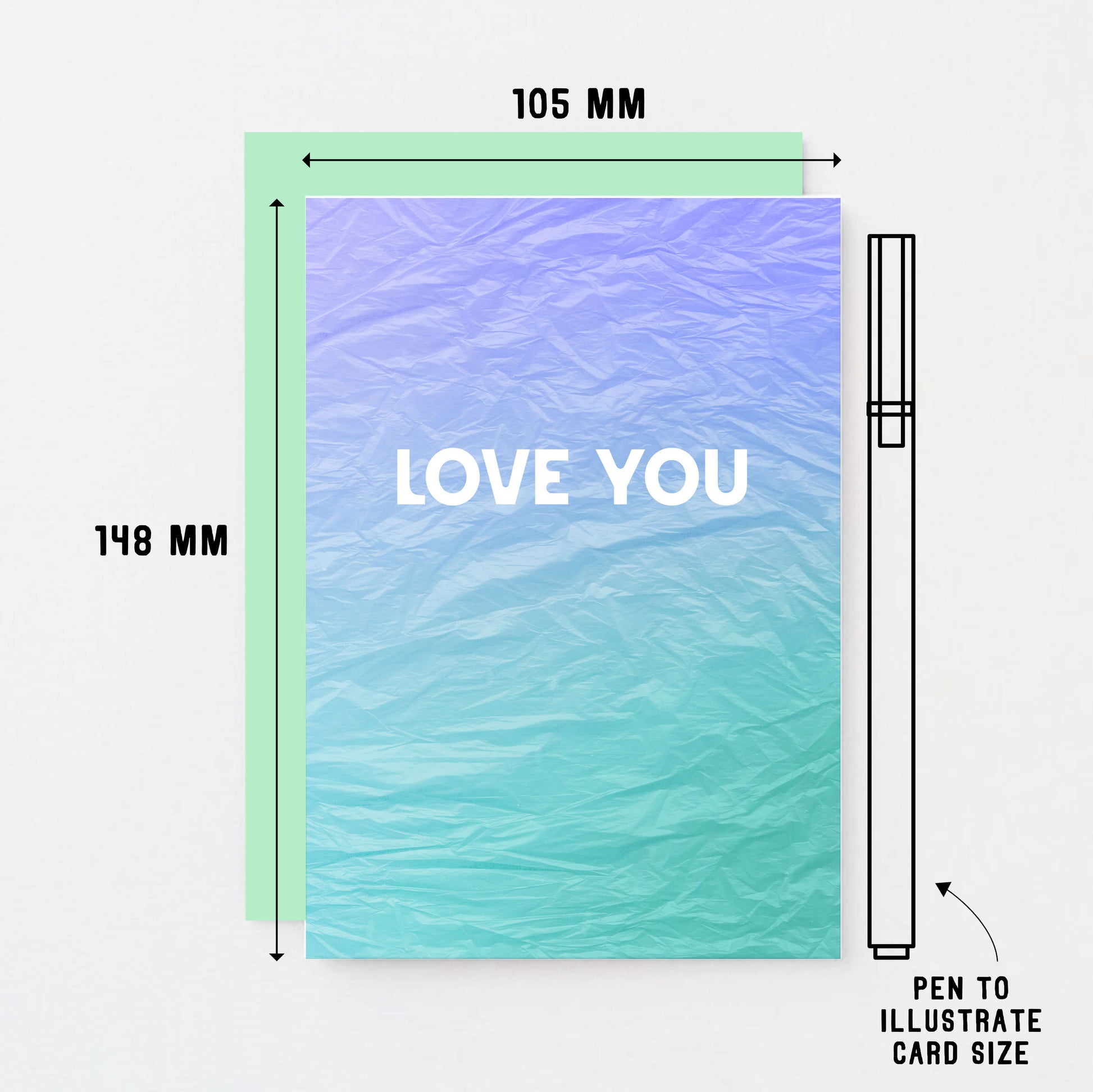 Love You Card by SixElevenCreations. Product Code SE4007A6