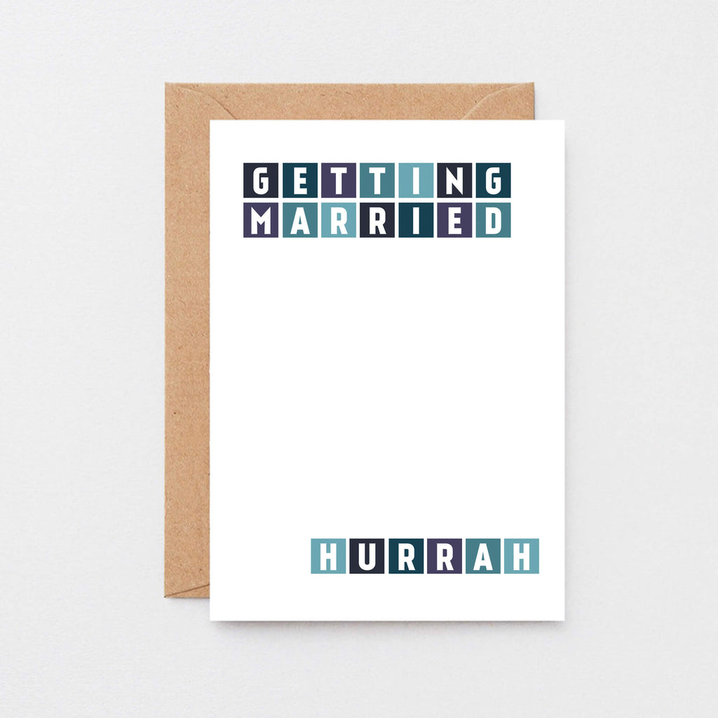 Wedding Card by SixElevenCreations. Reads Getting Married Hurrah. Product Code SE0244A6