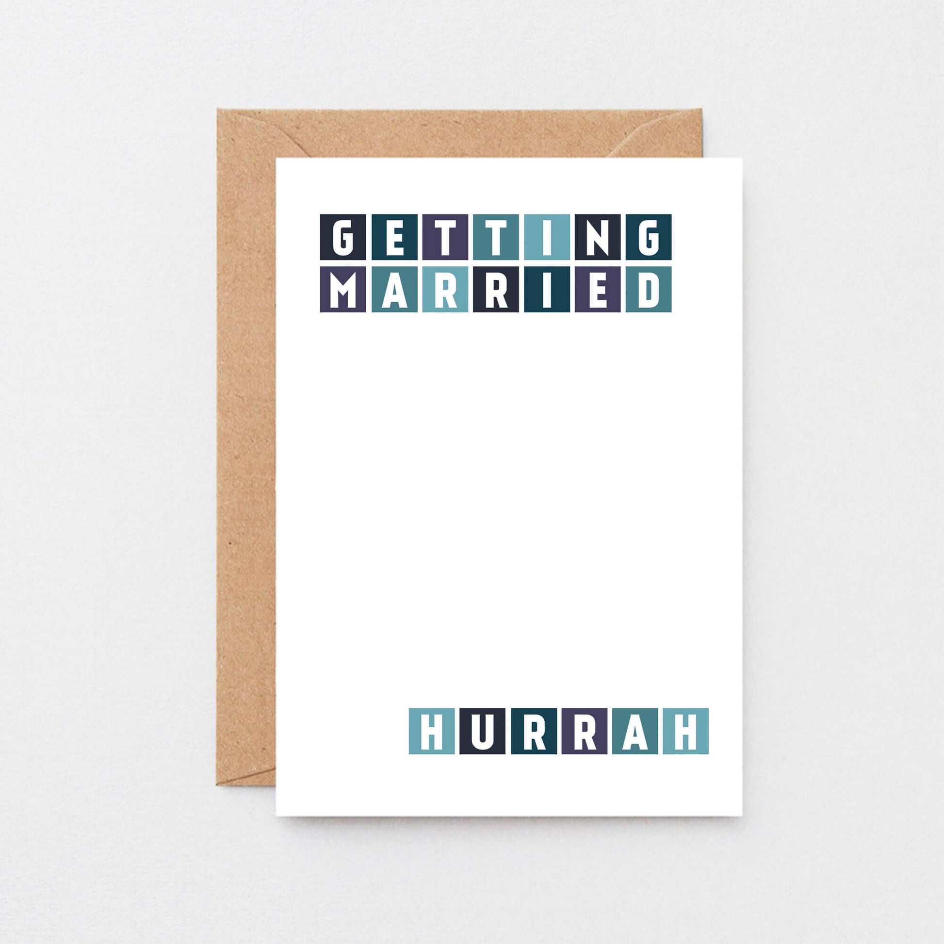 Wedding Card by SixElevenCreations. Reads Getting Married Hurrah. Product Code SE0244A6