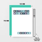 Wedding Card by SixElevenCreations. Reads Getting Married Hurrah. Product Code SE0244A6