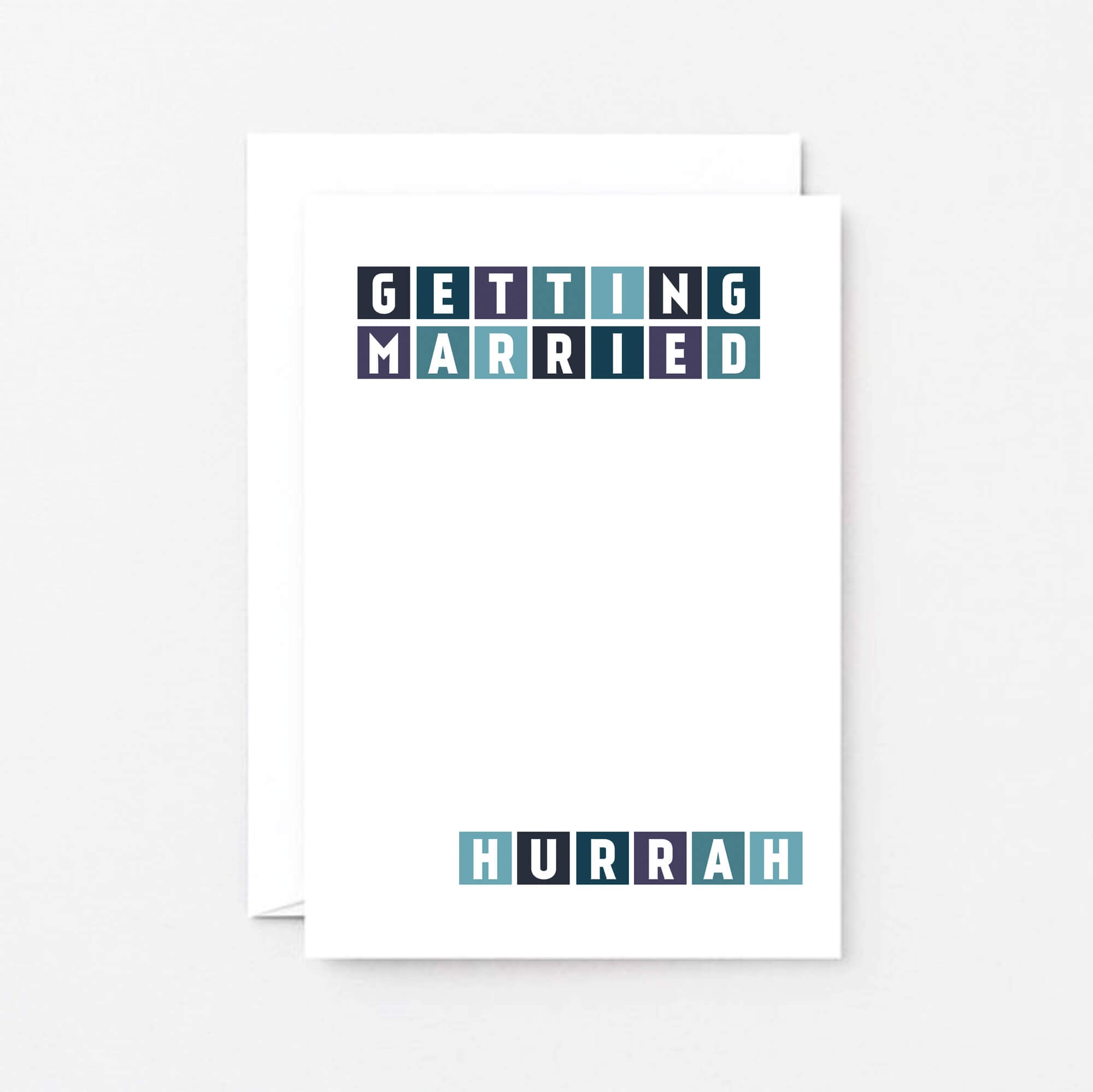 Wedding Card by SixElevenCreations. Reads Getting Married Hurrah. Product Code SE0244A6
