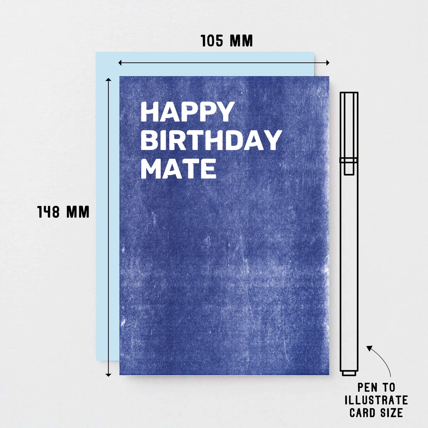 Birthday Card by SixElevenCreations. Reads Happy birthday mate. Product Code SE0804A6