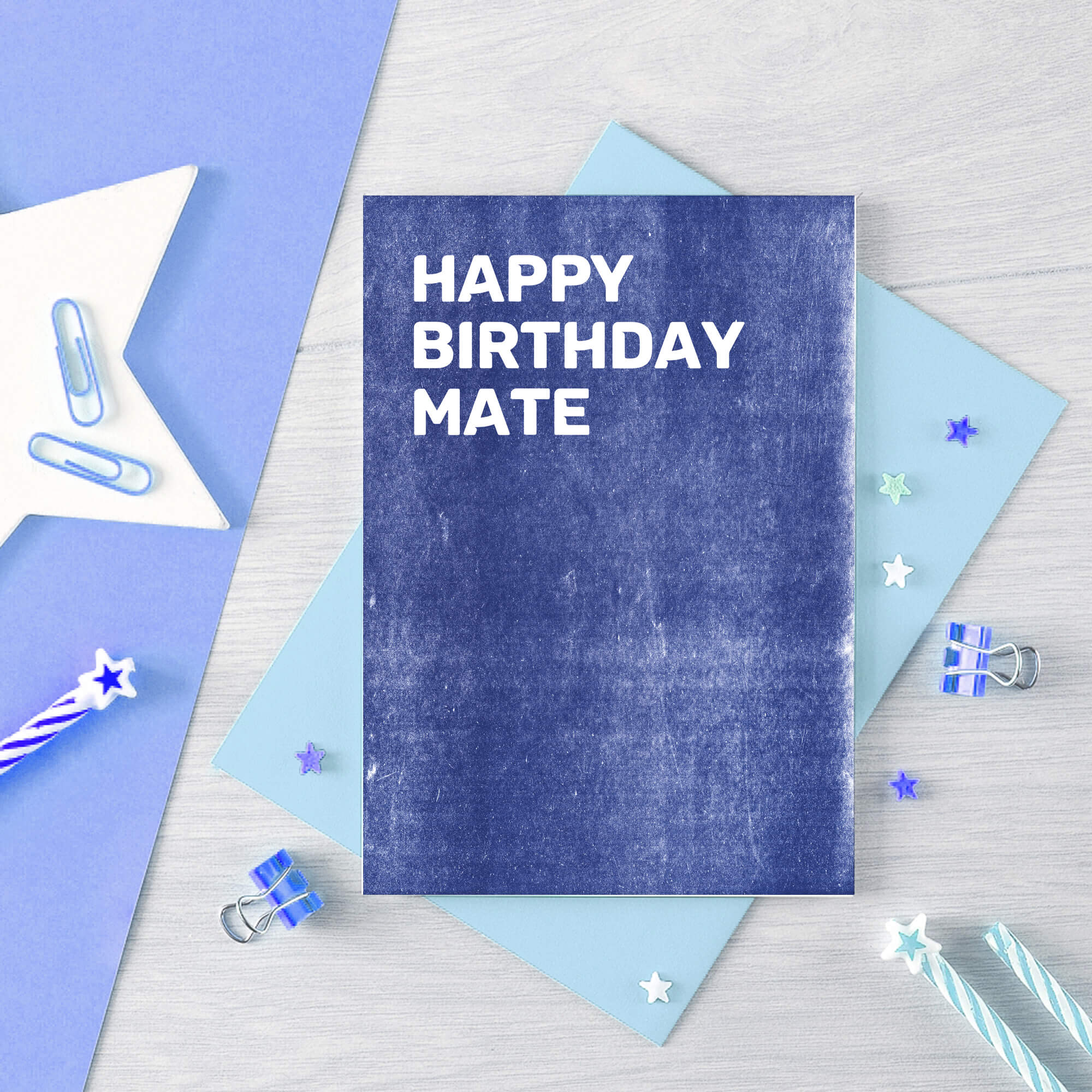 Birthday Card by SixElevenCreations. Reads Happy birthday mate. Product Code SE0804A6