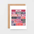 Mother's Day Card by SixElevenCreations. Reads Mum You taught me how to be smart with money That's why this is all I got you. Happy Mother's Day. Product Code SEM0005A6