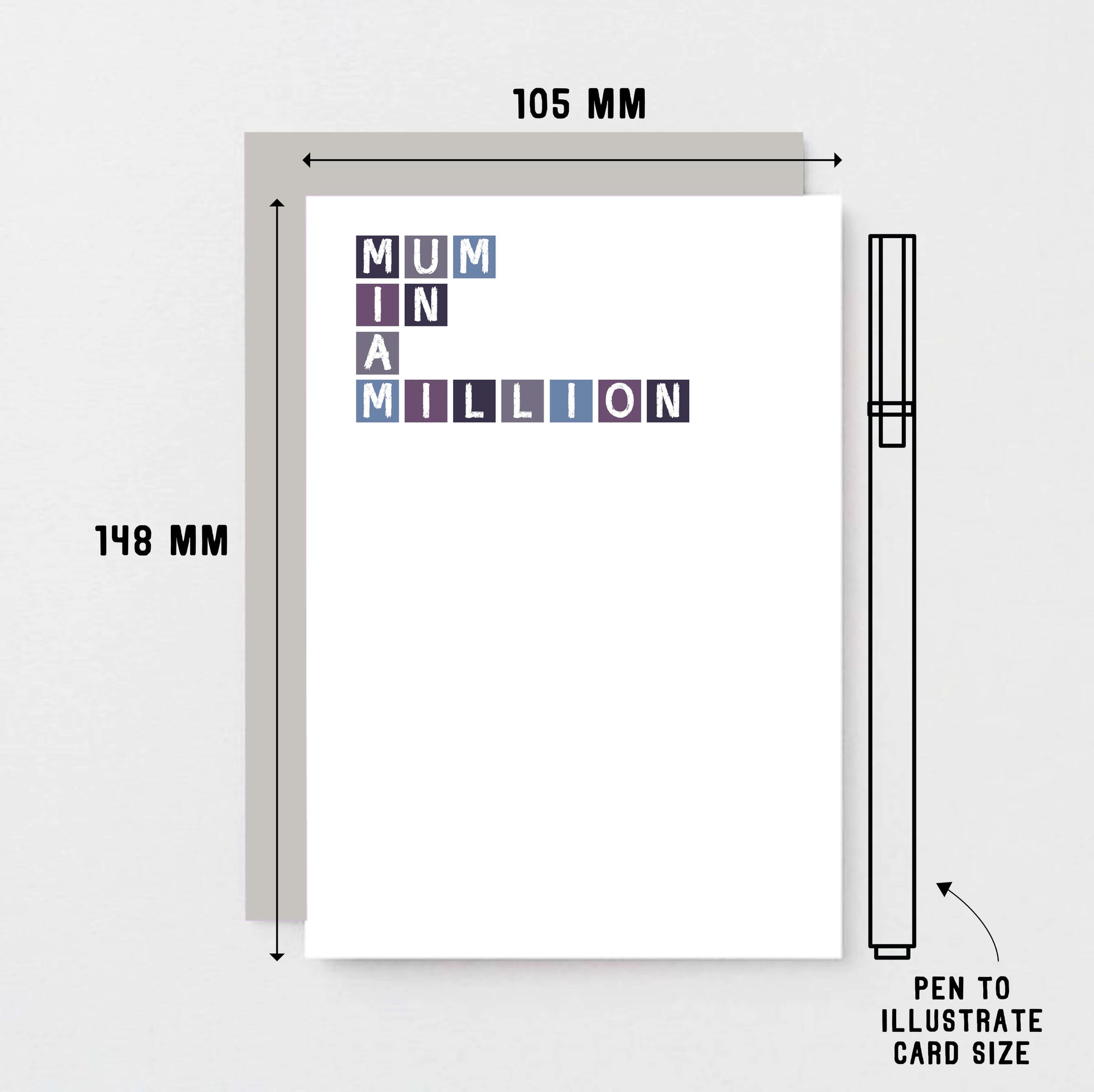 Mum In A Million Card by SixElevenCreations. Product Code SE0308A6