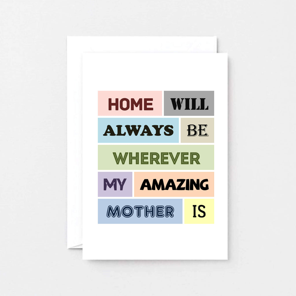 Home Is Where Mum Is Card by SixElevenCreations Product Code SE0013A6