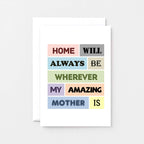 Home Is Where Mum Is Card by SixElevenCreations Product Code SE0013A6