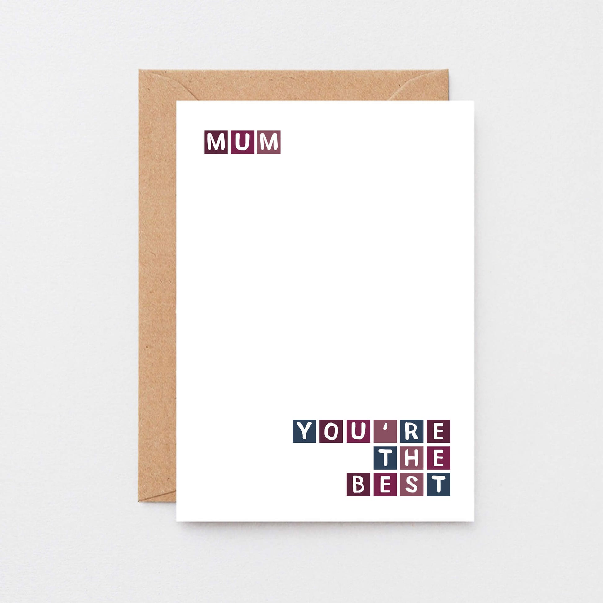 Best Mum Card by SixElevenCreations. Reads Mum You're the best. Product Code SE0263A6