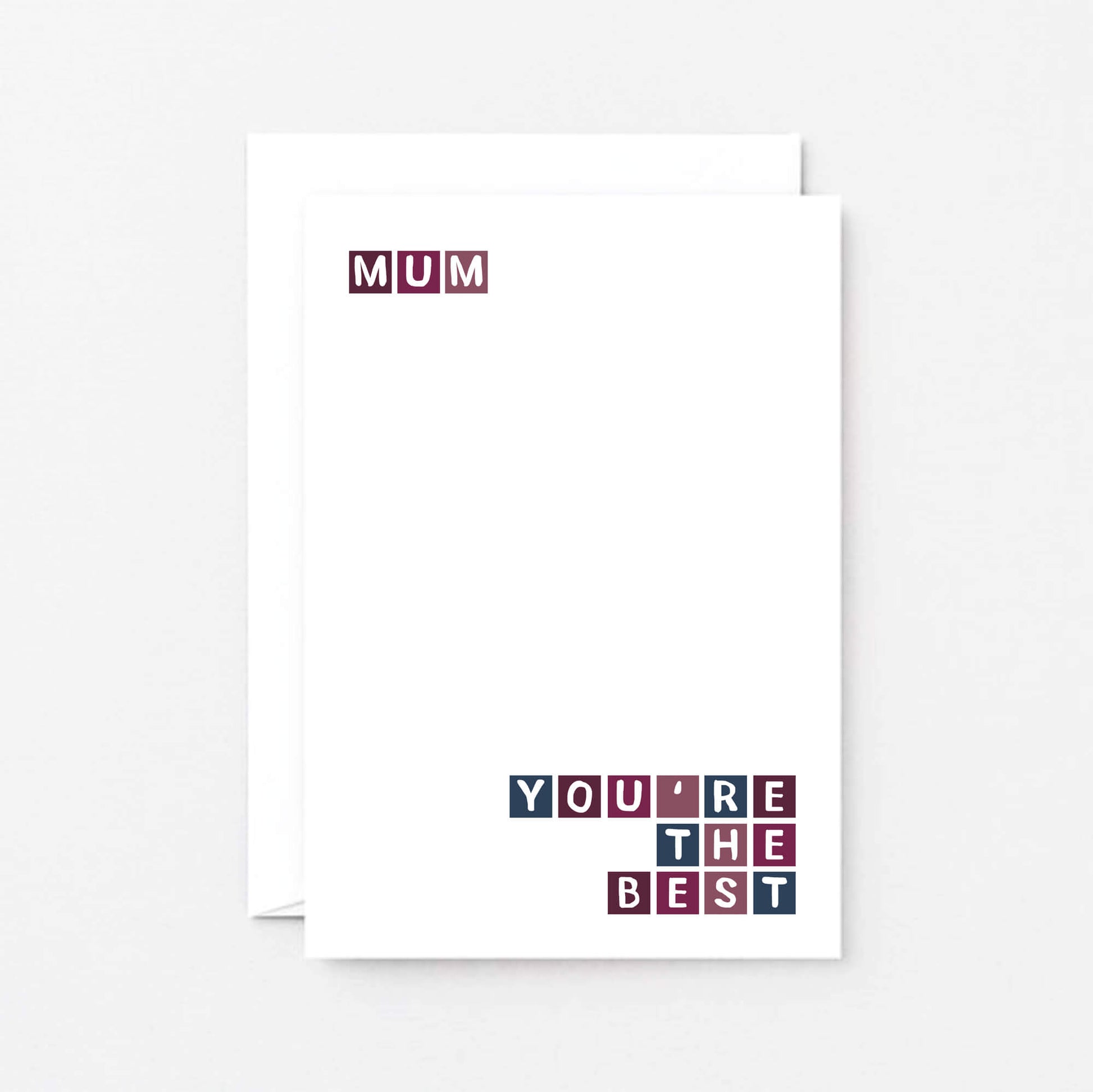 Best Mum Card by SixElevenCreations. Reads Mum You're the best. Product Code SE0263A6