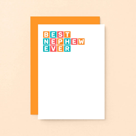 Best Nephew Ever Card by SixElevenCreations. Product Code SE0363A6