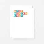 Best Nephew Ever Card by SixElevenCreations. Product Code SE0363A6