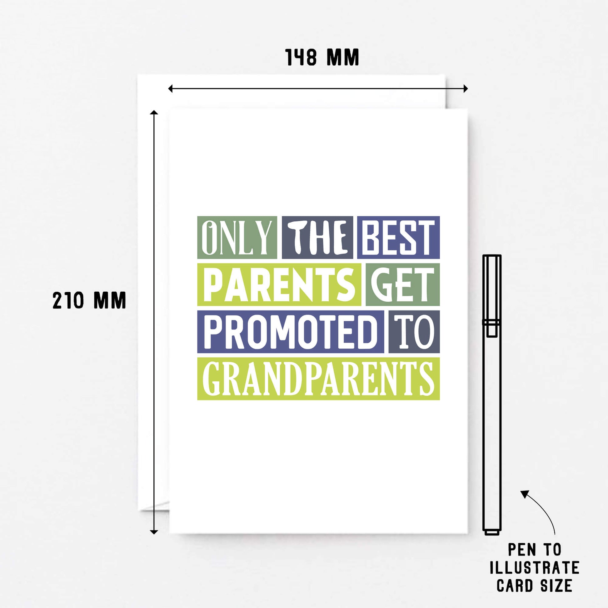 New Grandparents Card by SixElevenCreations. Reads Only the best parents get promoted to grandparents. Product Code SE0084A5