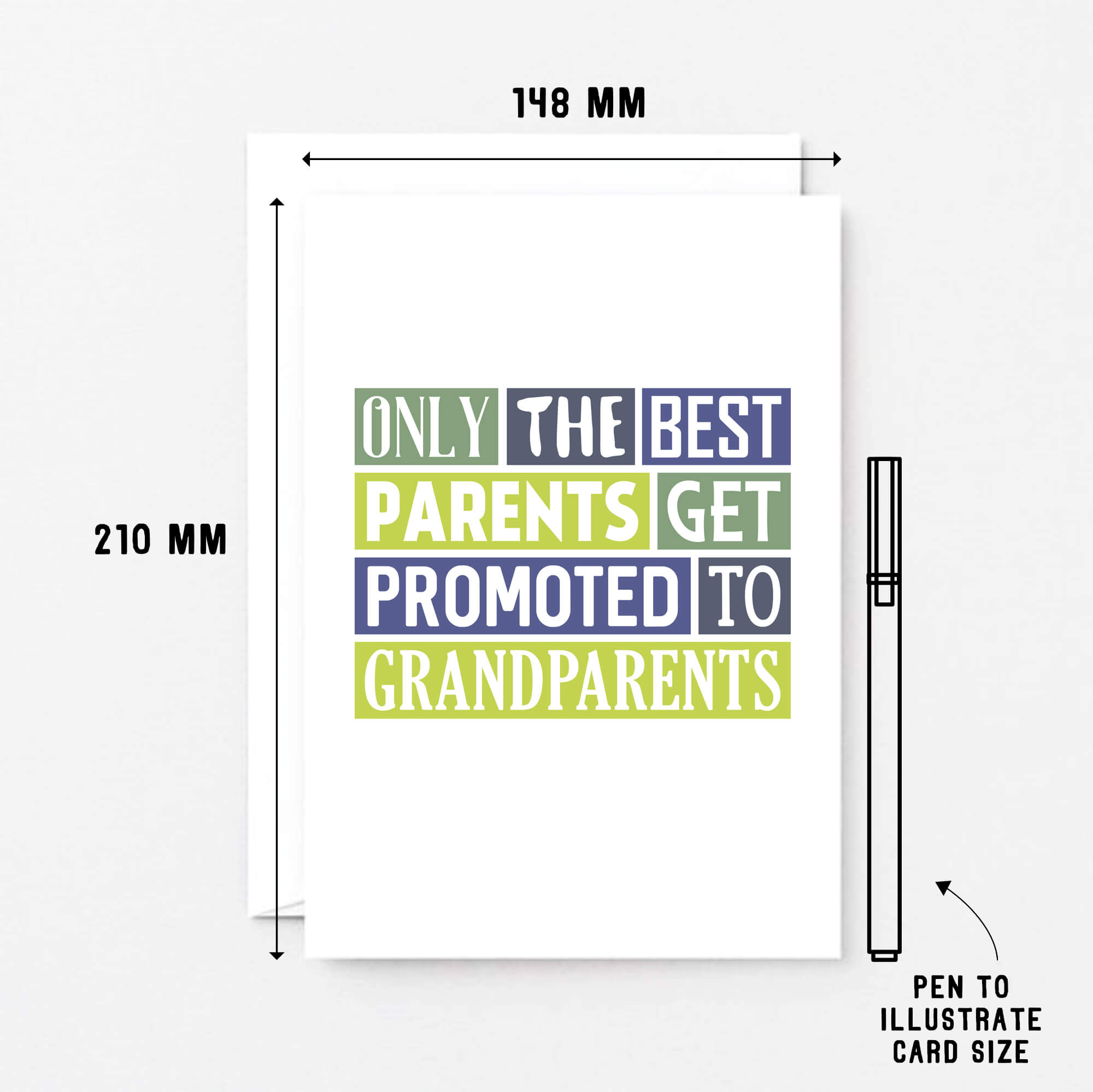 New Grandparents Card by SixElevenCreations. Reads Only the best parents get promoted to grandparents. Product Code SE0084A5
