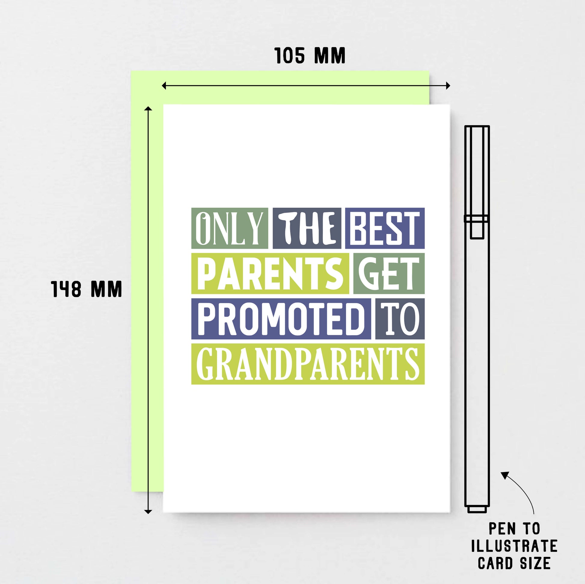 New Grandparents Card by SixElevenCreations. Reads Only the best parents get promoted to grandparents. Product Code SE0084A6