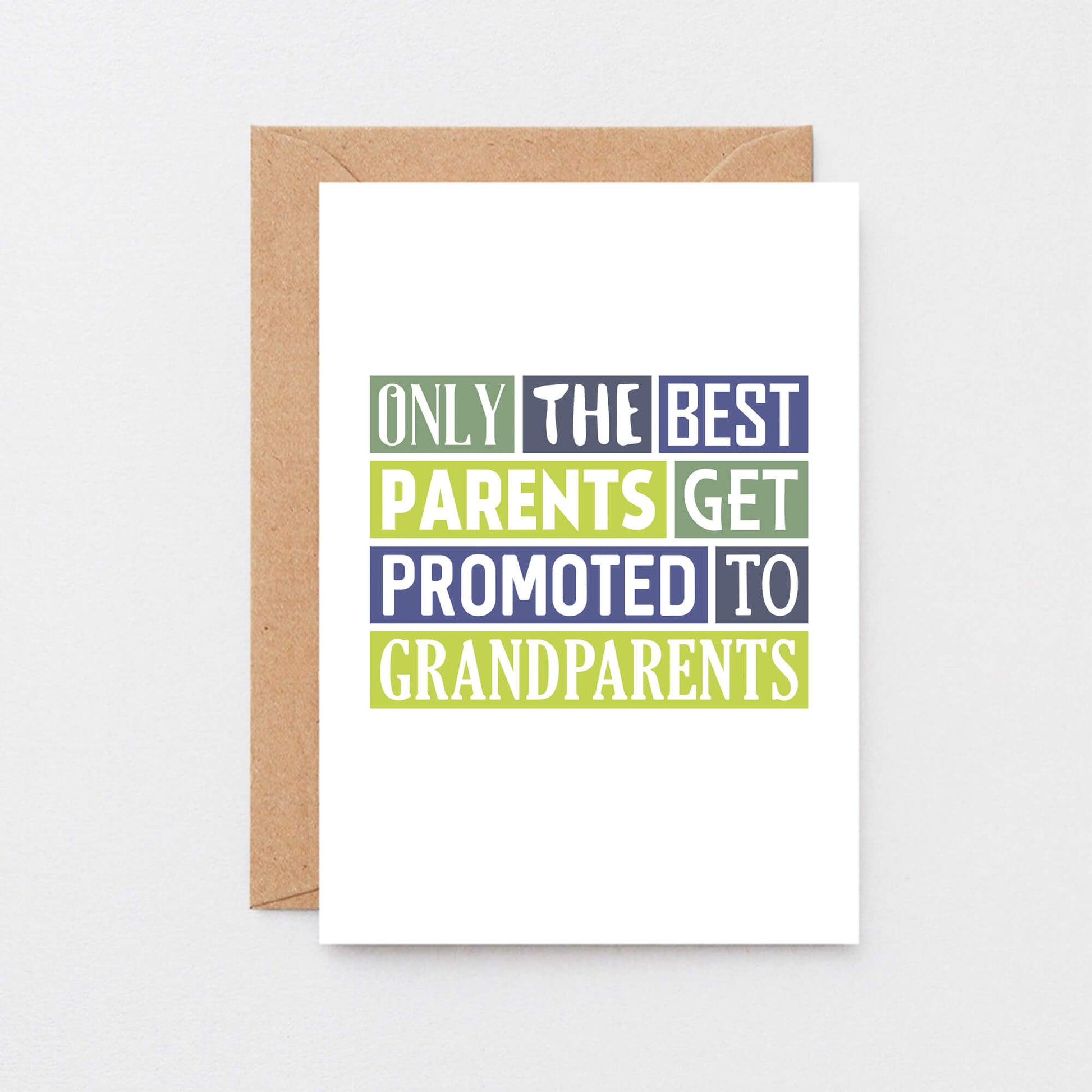 New Grandparents Card by SixElevenCreations. Reads Only the best parents get promoted to grandparents. Product Code SE0084A6