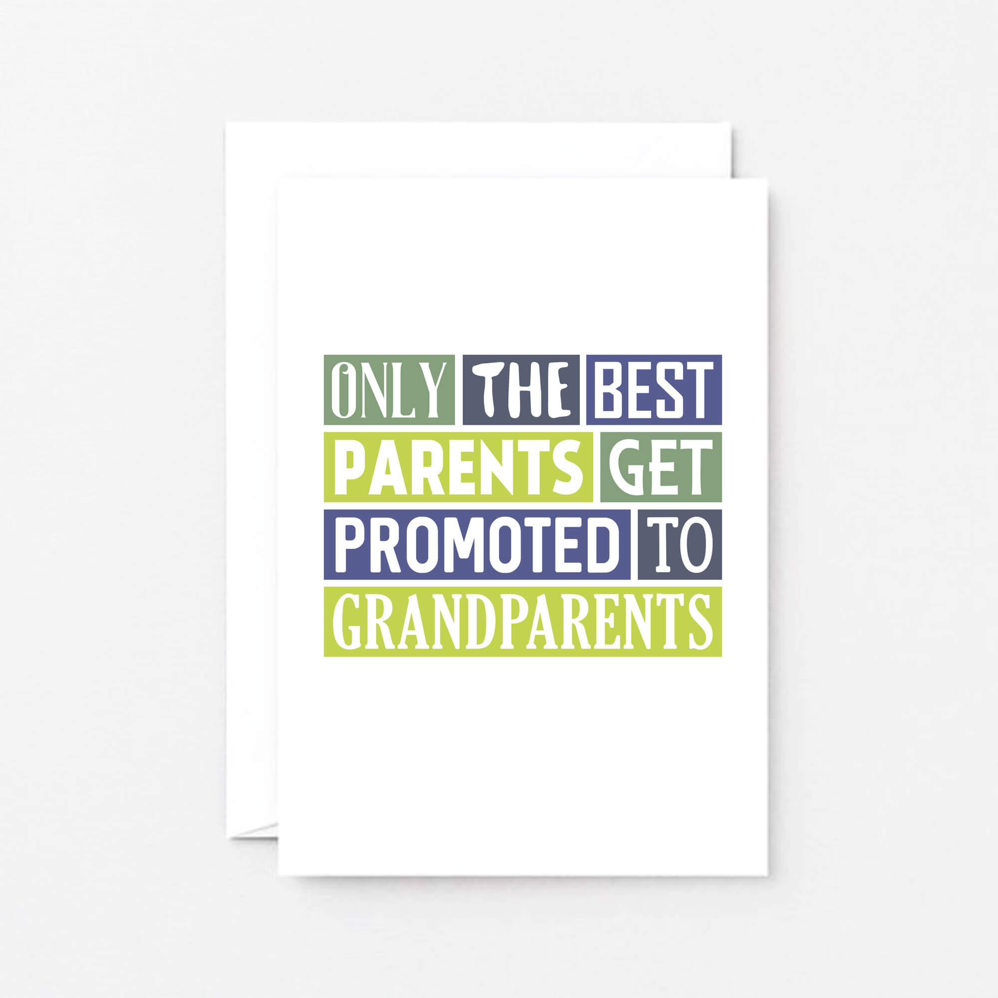 New Grandparents Card by SixElevenCreations. Reads Only the best parents get promoted to grandparents. Product Code SE0084A6