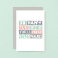 Expectant Parents Card. Reads So happy you're expecting. You'll make great parents. Product Code SE0300A6