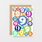 9th Birthday Card by SixElevenCreations. Product Code SE2069A6