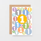 Large Birthday Card For One Year Old by SixElevenCreations. Product Code SE2061A5