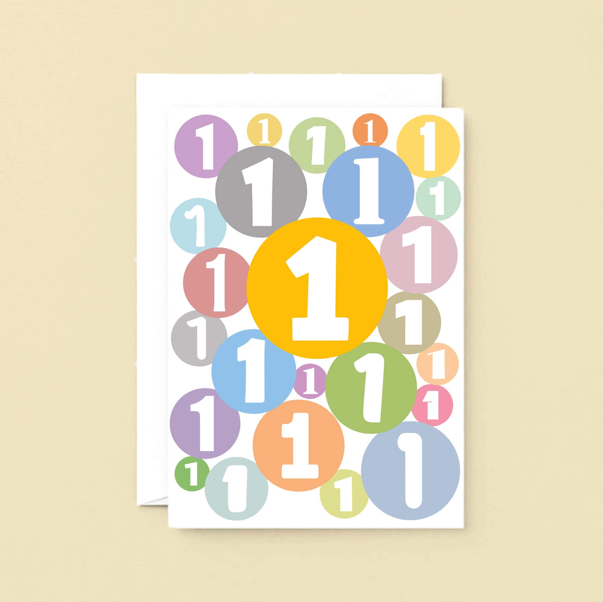 Large Birthday Card For One Year Old by SixElevenCreations. Product Code SE2061A5