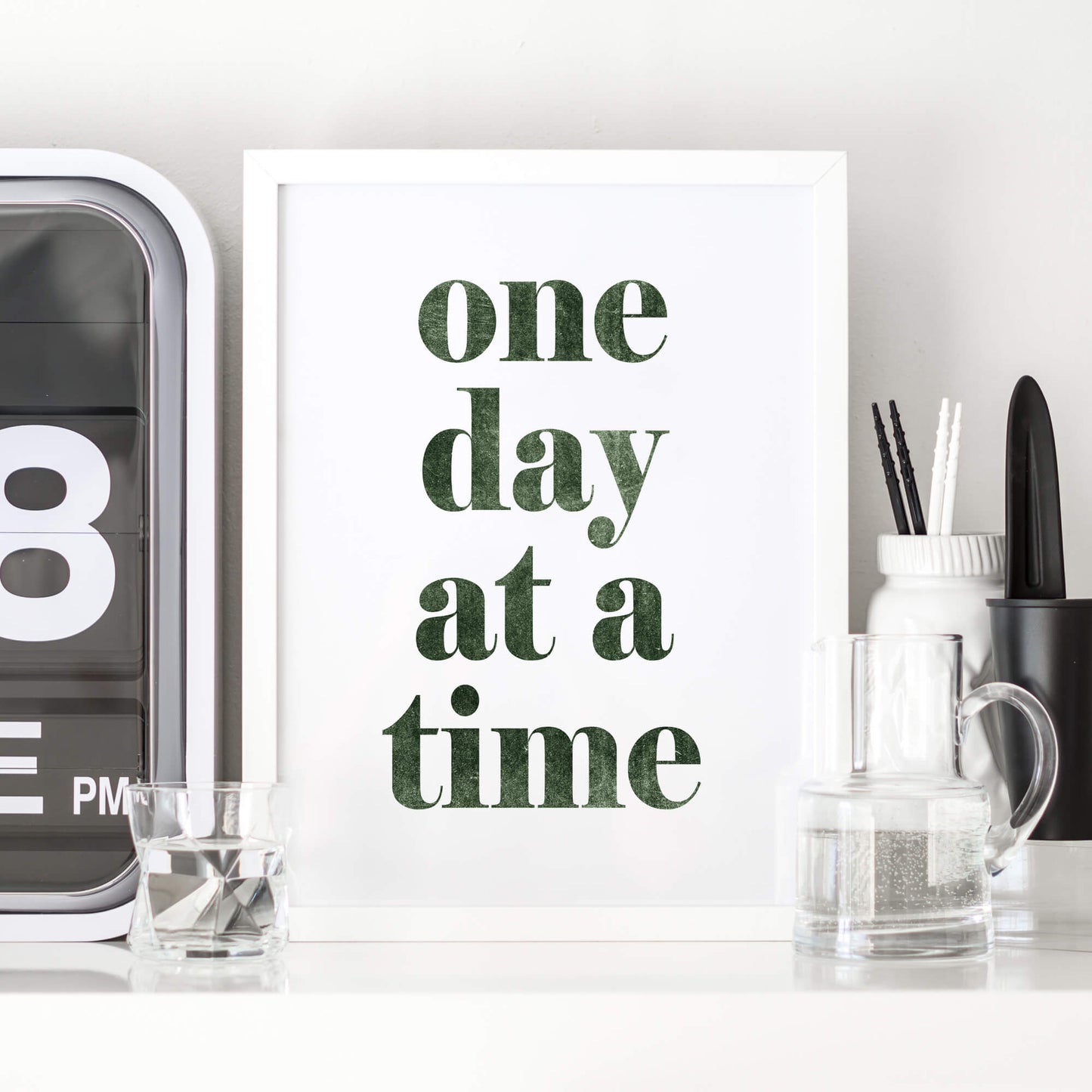 One Day At A Time Art Print by SixElevenCreations. Product Code SEP0701