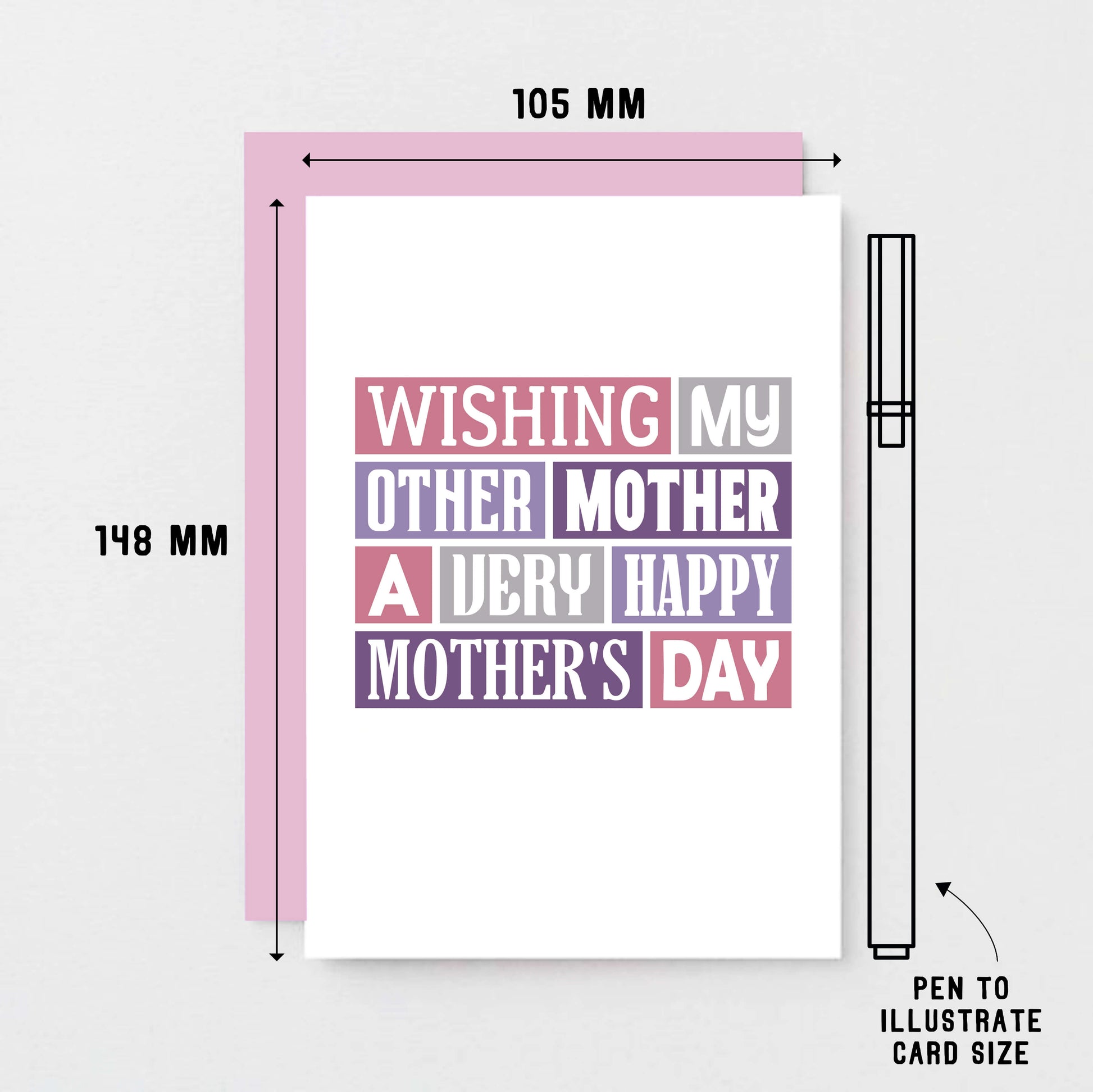 Mother's Day Card by SixElevenCreations. Reads Wishing my other mother a very happy Mother's Day. Product Code SEM0002A6