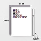 Dog Birthday Card by SixElevenCreations. Reads The dog says happy birthday. Product Code SE0268A6