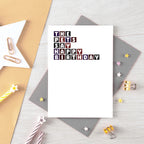Dog Birthday Card by SixElevenCreations. Reads The dog says happy birthday. Product Code SE0268A6