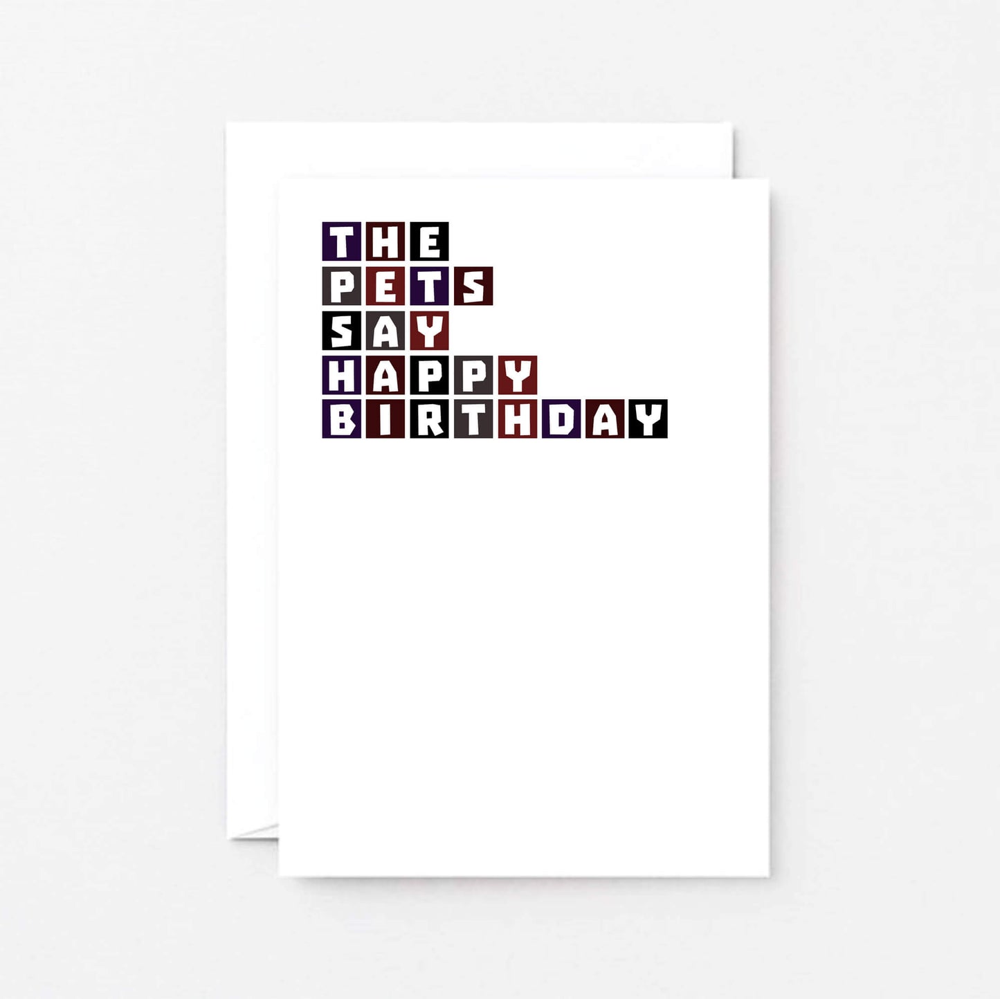 Dog Birthday Card by SixElevenCreations. Reads The dog says happy birthday. Product Code SE0268A6