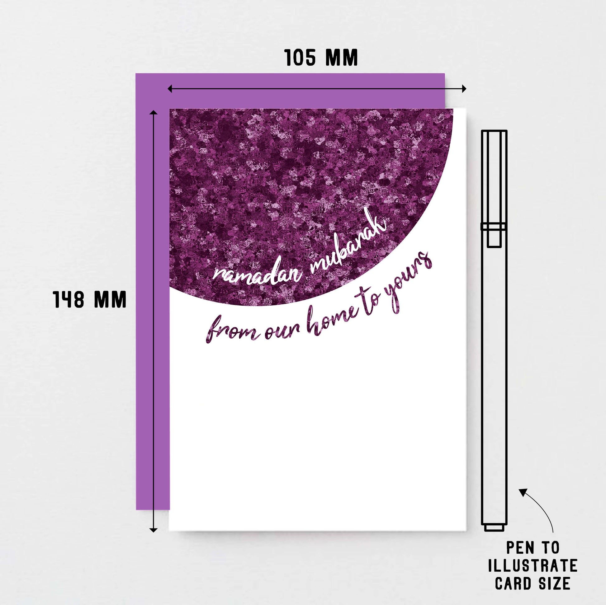 Ramadan Card by SixElevenCreations. Reads Ramadan Mubarak from our home to yours. Product Code SEH0011A6