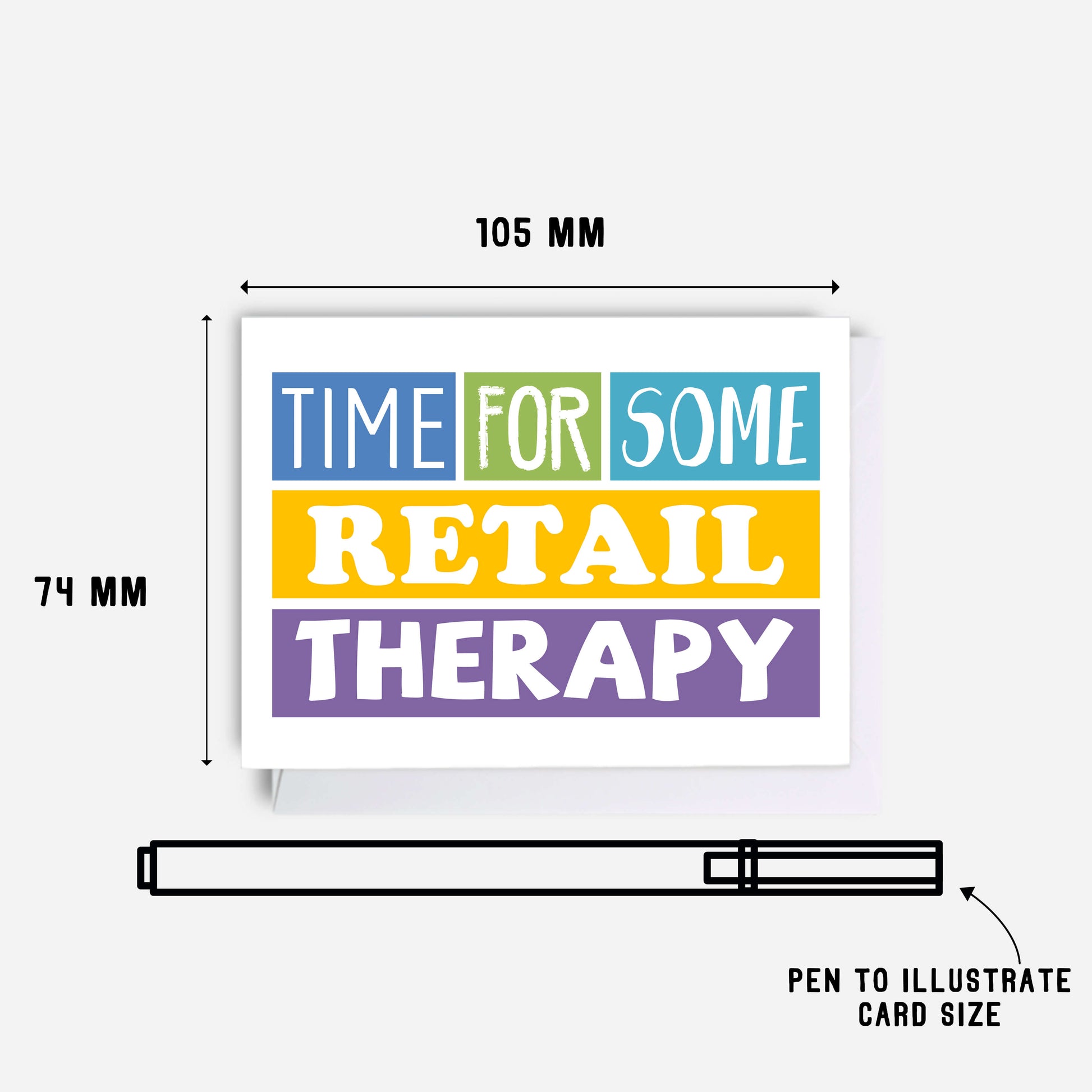 Giftcard Wallet by SixElevenCreations. Reads Time for some retail therapy. Product Code SES0010A7