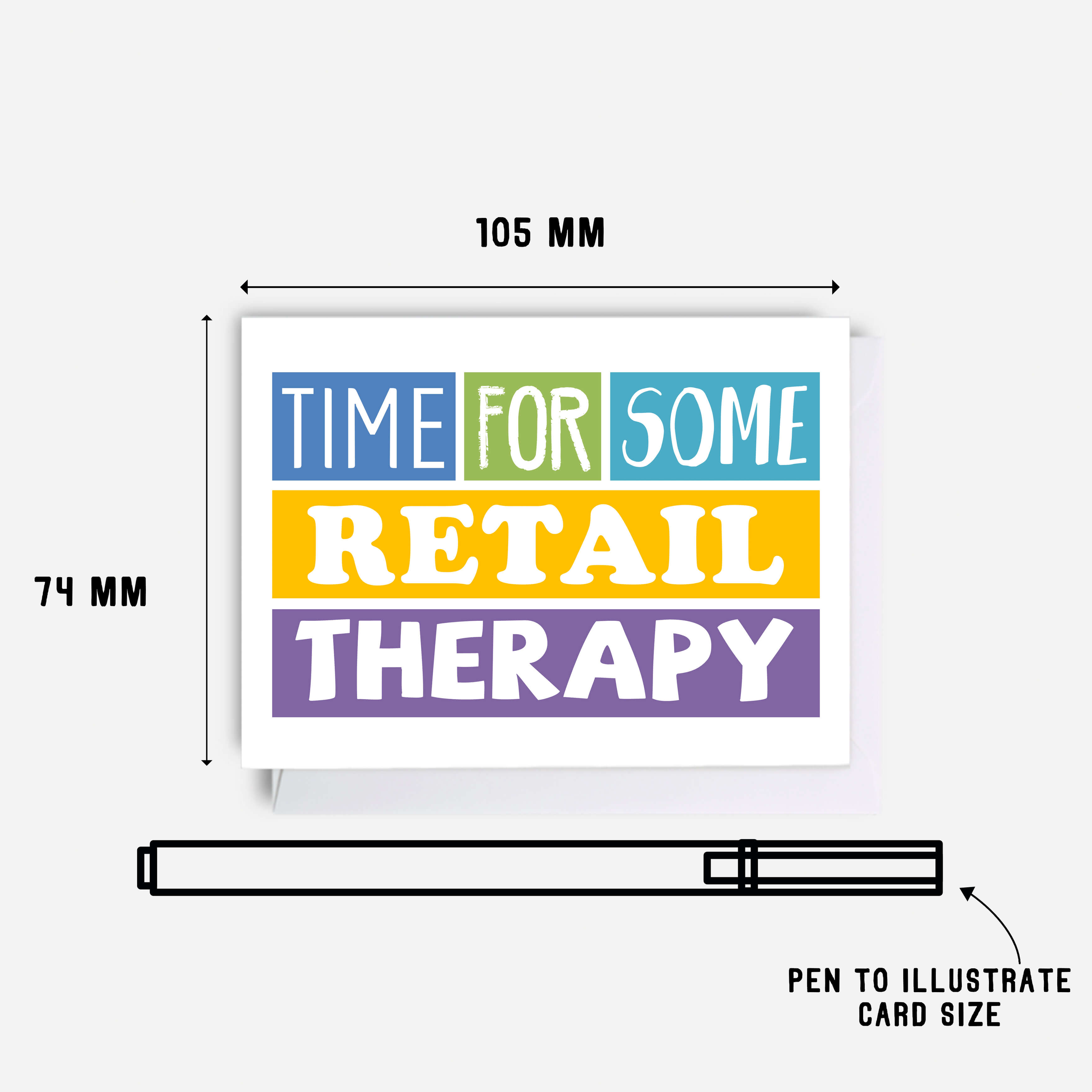 Giftcard Wallet by SixElevenCreations. Reads Time for some retail therapy. Product Code SES0010A7