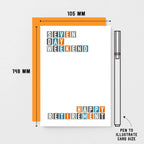 Retirement Card by SixElevenCreations. Reads Seven day weekend. Happy retirement. Product Code SE0329A6