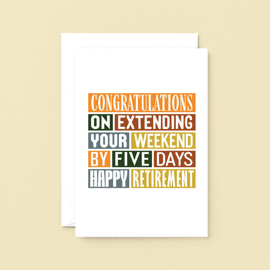 Large Funny Retirement Card