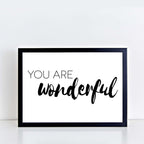 You Are Wonderful Quote Print-SixElevenCreations-SEL0011