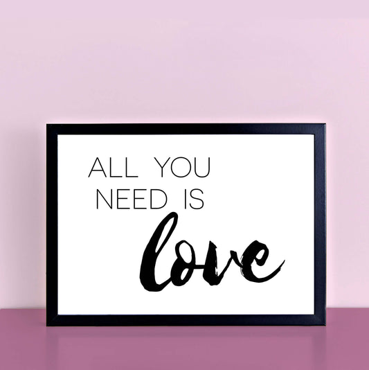All You Need Is Love Typography Print-SixElevenCreations-SEL0013