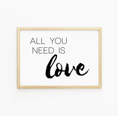 All You Need Is Love Typography Print-SixElevenCreations-SEL0013