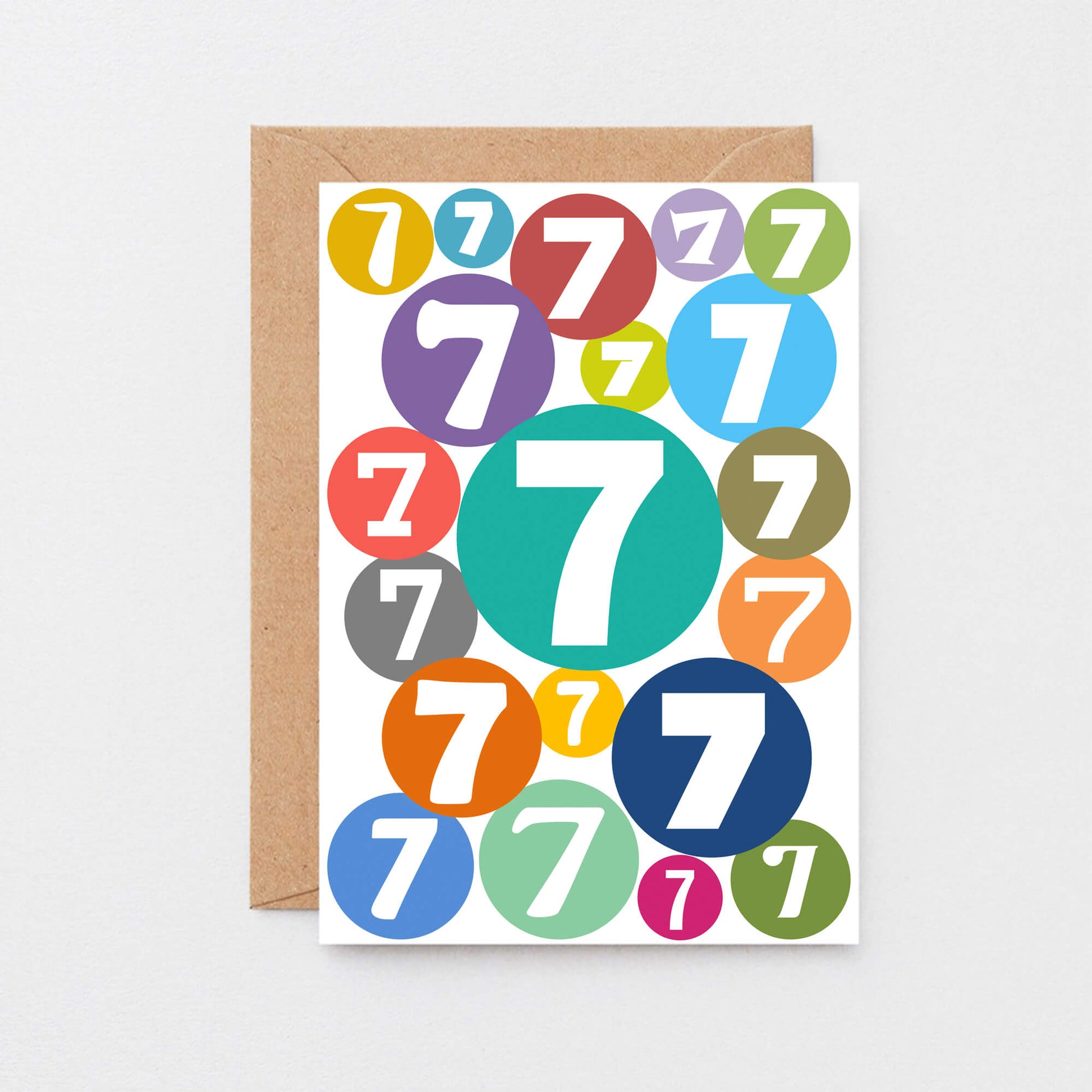 7th Birthday Card by SixElevenCreations. Product Code SE2067A6