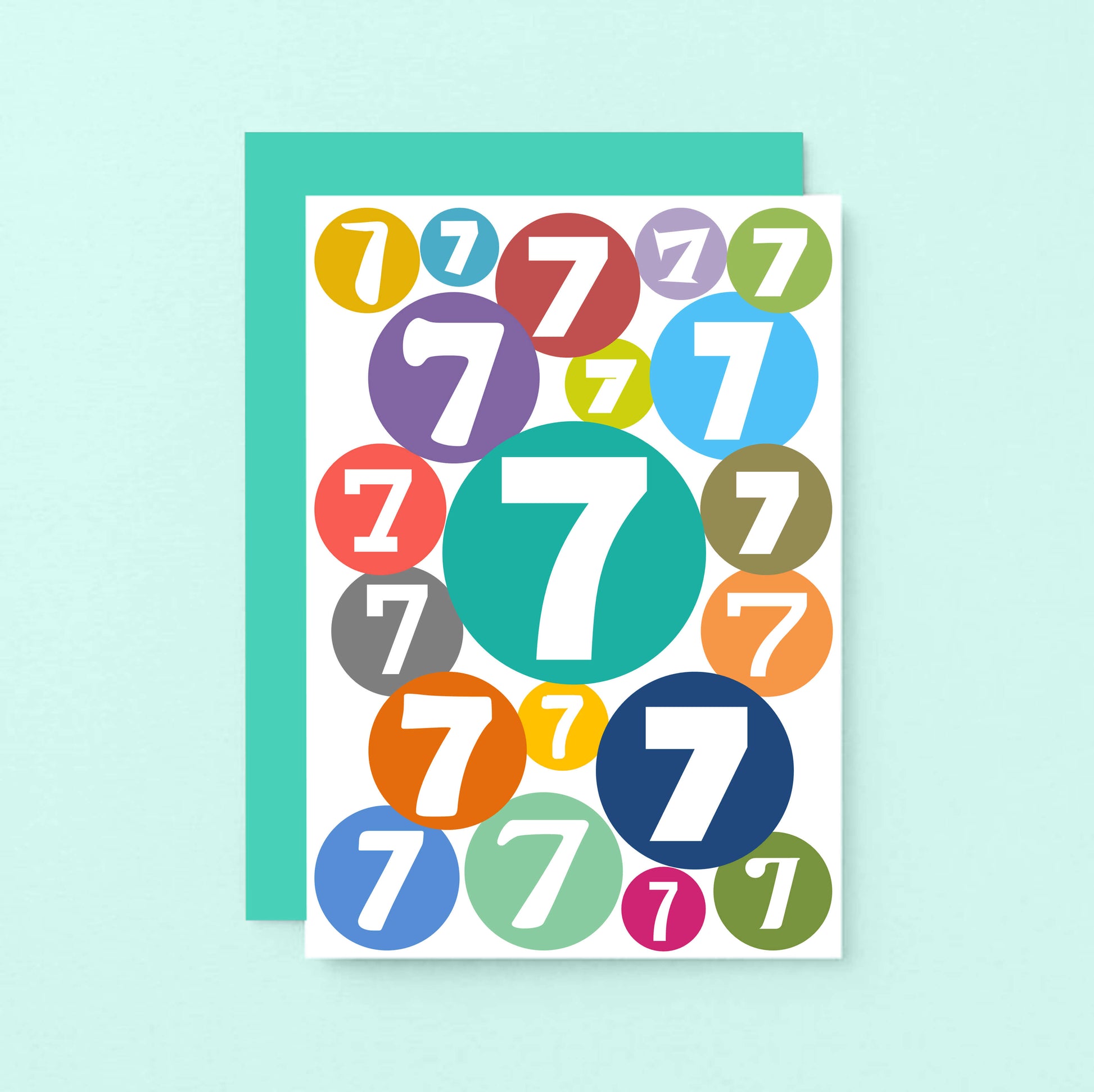 7th Birthday Card by SixElevenCreations. Product Code SE2067A6