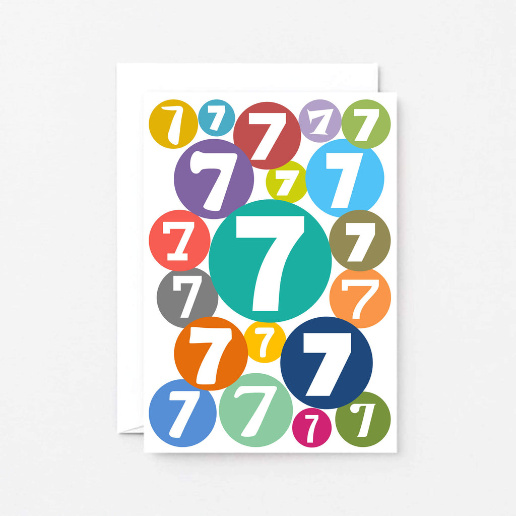 7th Birthday Card by SixElevenCreations. Product Code SE2067A6