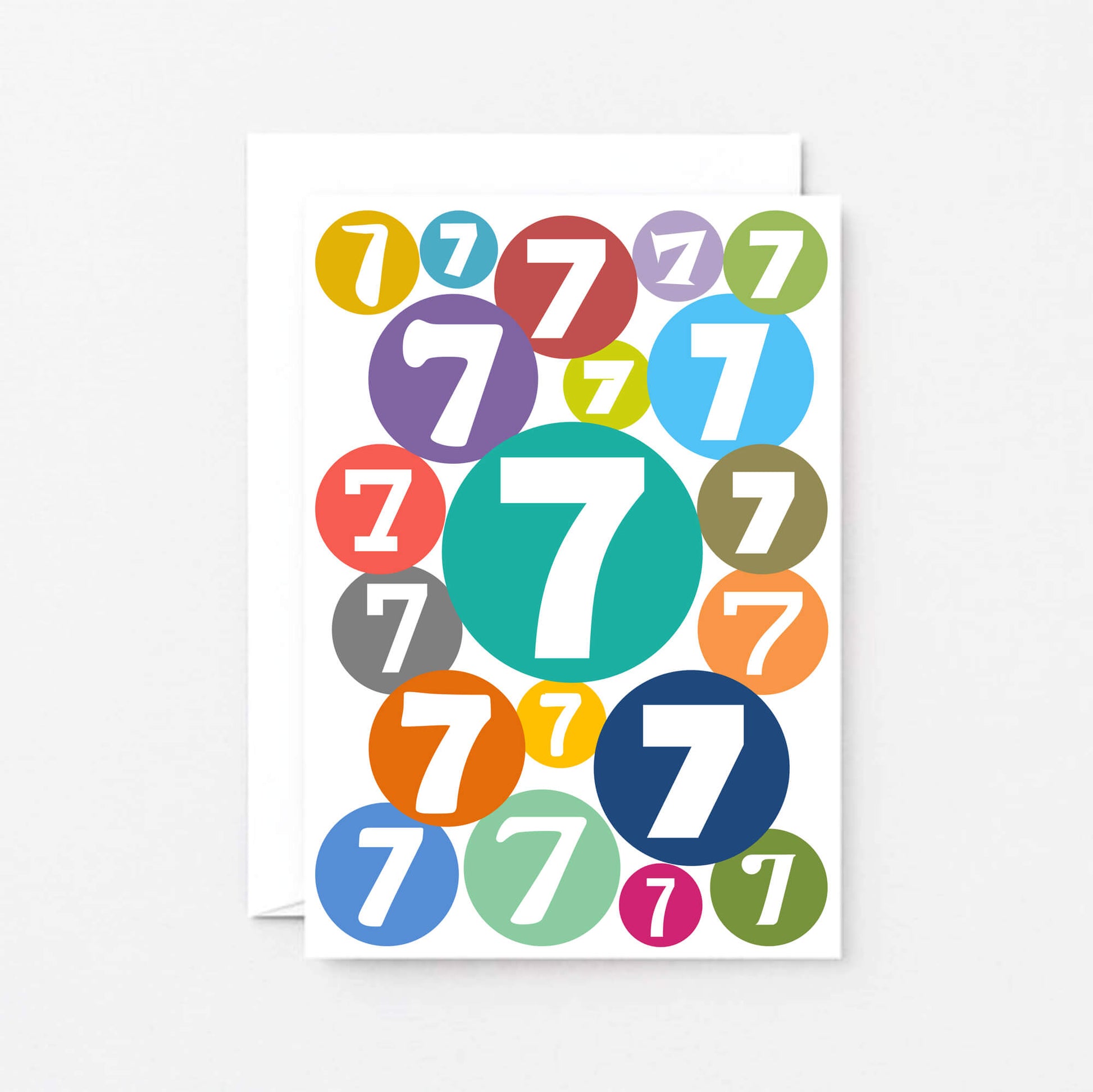 7th Birthday Card by SixElevenCreations. Product Code SE2067A6