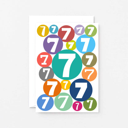 7th Birthday Card by SixElevenCreations. Product Code SE2067A6