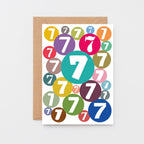 Big 7th Birthday Card by SixElevenCreations. Product Code SE2067A5